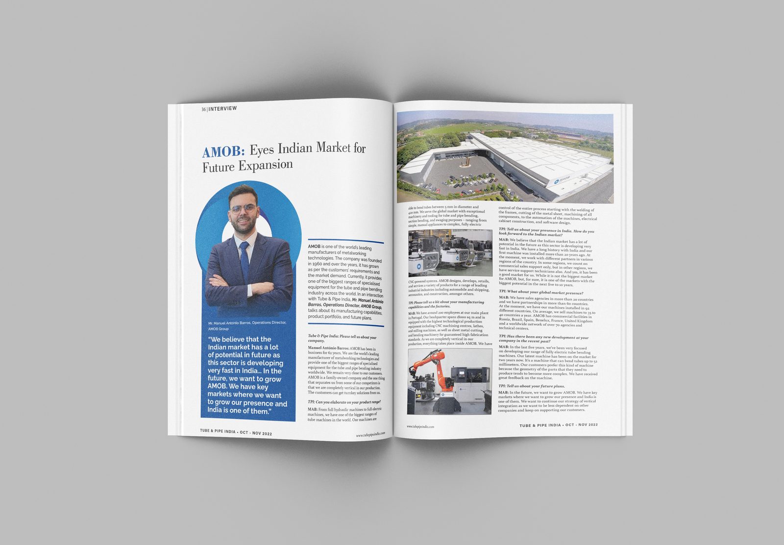 Tube and Pipe India magazine spread