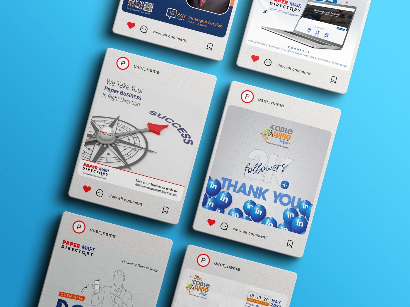 Paper Mart and Cable Wire thank-you posts
